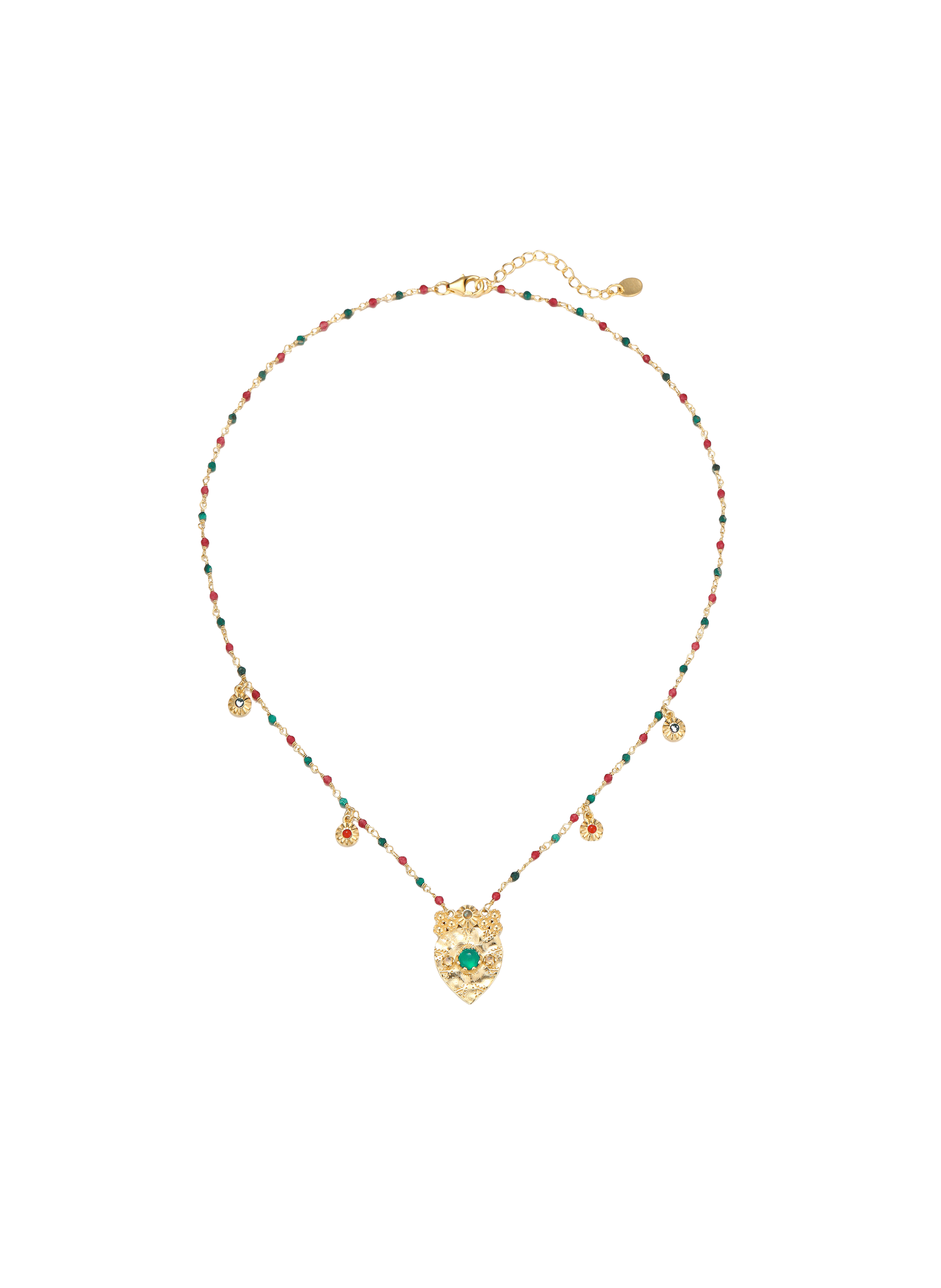 MARLA - Collier chaîne avec pendentif coeur en laiton | Doré