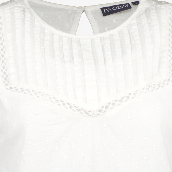 TwoDay dames blouse wit met embroidered hals