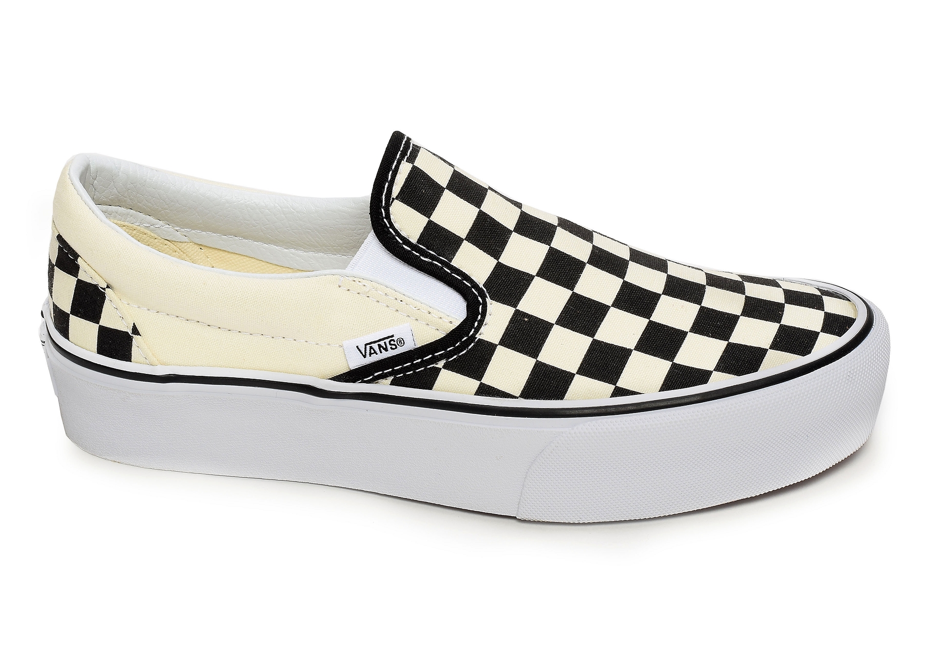 Ua classic slipon platforme noir blanc