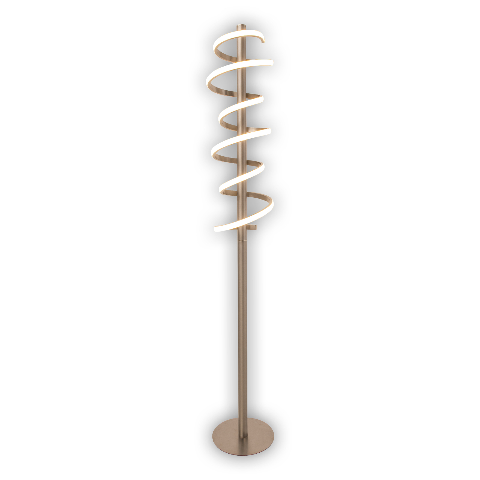 LED-Stehleuchte BELLEZA - stahlfarben - dimmbar - 140 cm