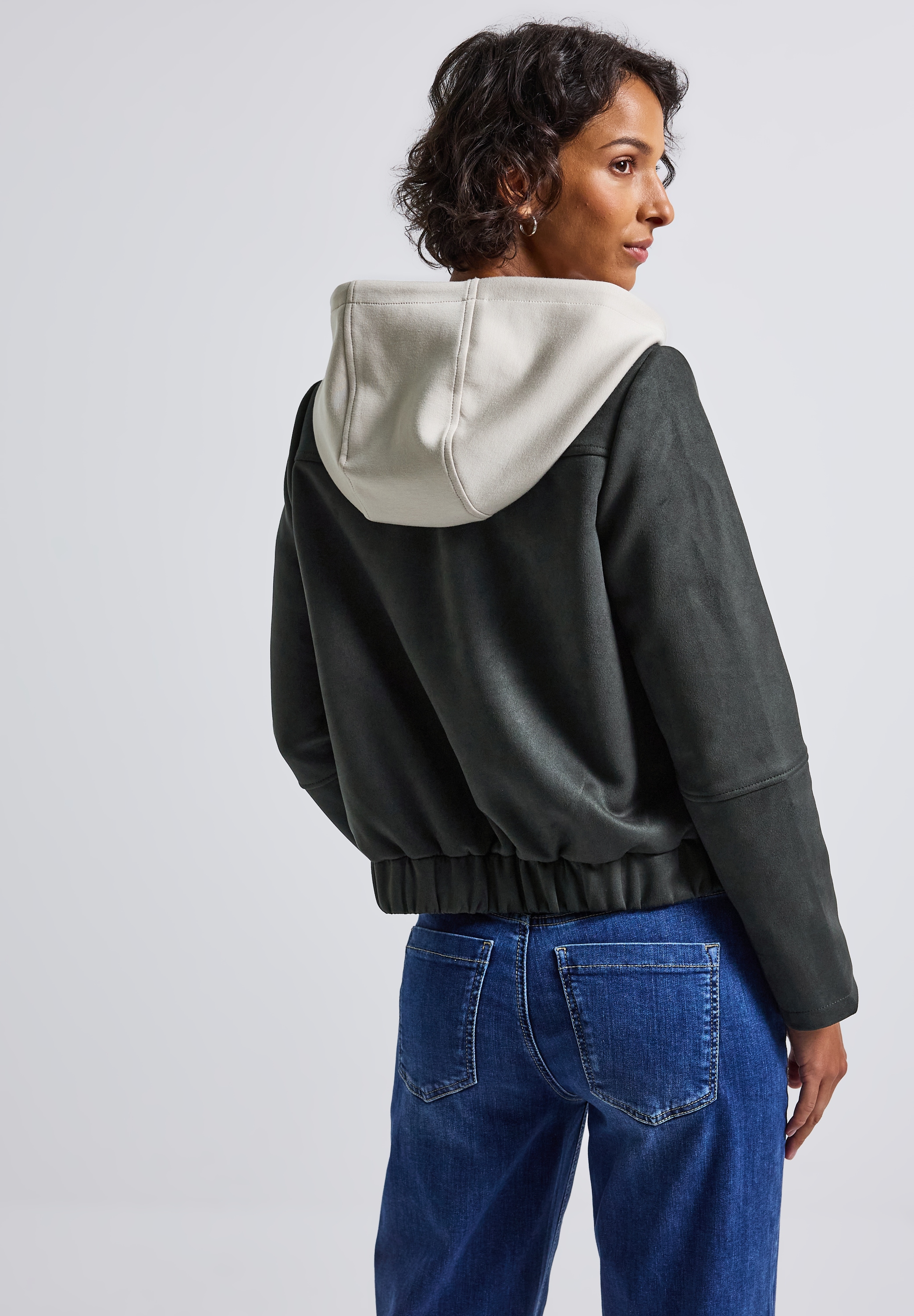 STREET ONE Blouson mitKapuze Kurze Jacke mit Stehkragen und abnehmbarer Kapuze