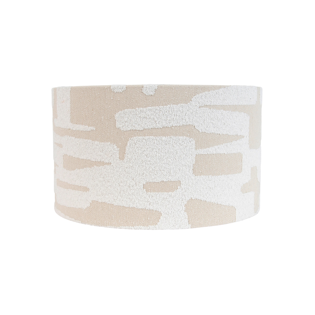 QAZQA Stoffen lampenkap wit met beige gestreept 35|35|20