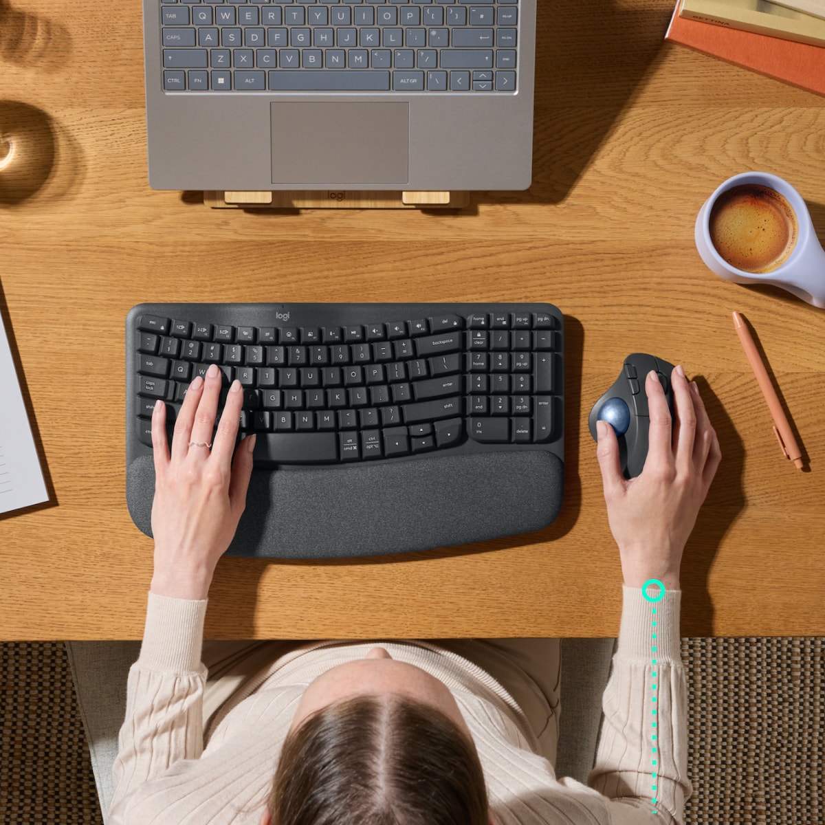 Logitech Ergo M575S trådløs trackball-mus (grafitt)