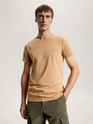 Camiseta Extra Slim Fit com Bordado de Bandeira