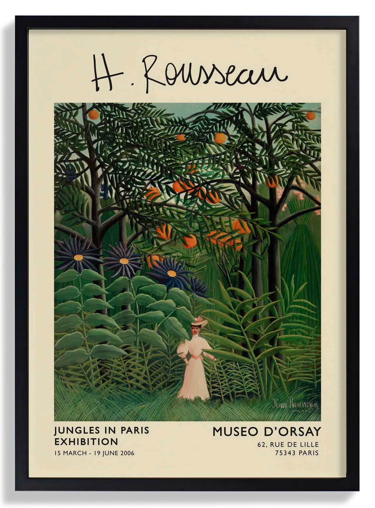 Frau geht Rousseau Ausstellung
