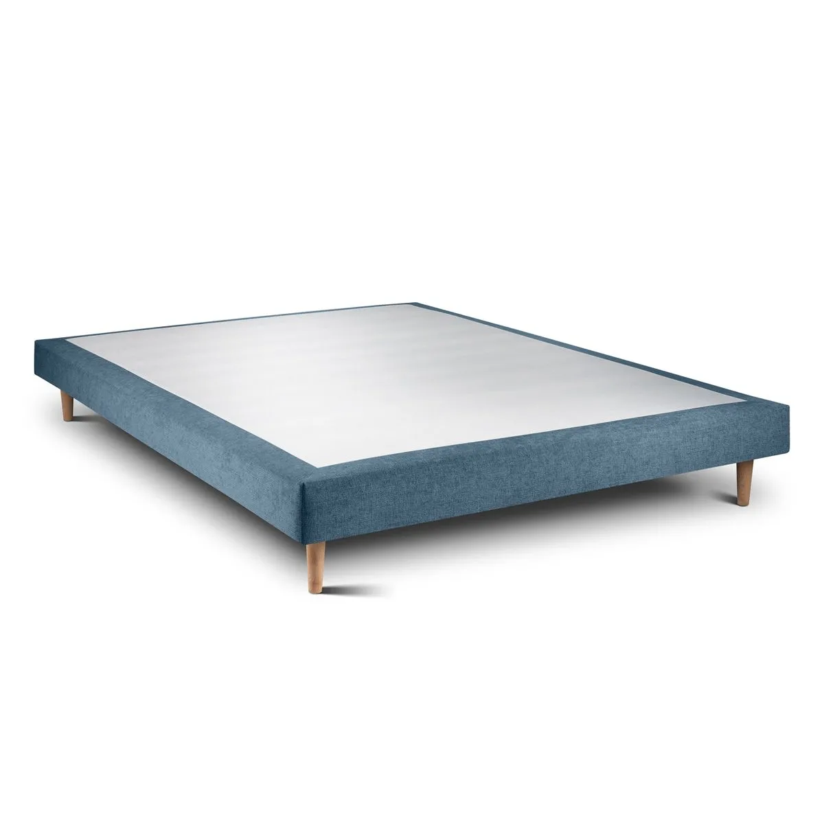 Lit Sommeil de plomb 135x190cm - Tête capitonnée Bleu