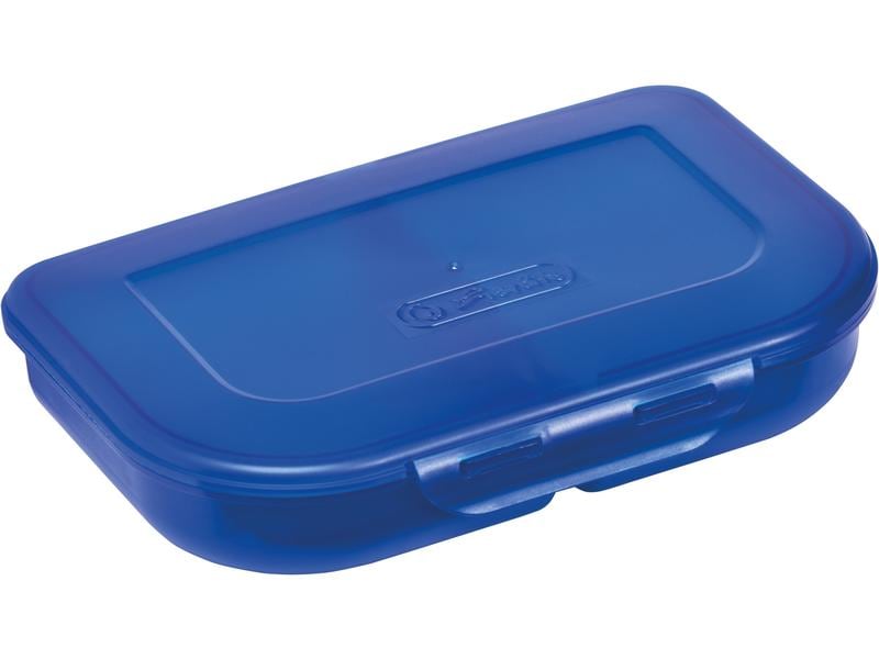 Herlitz Lunchbox 23 x 15.5 x 4 Blau  uni Funktionale Brotdose für unterwegs