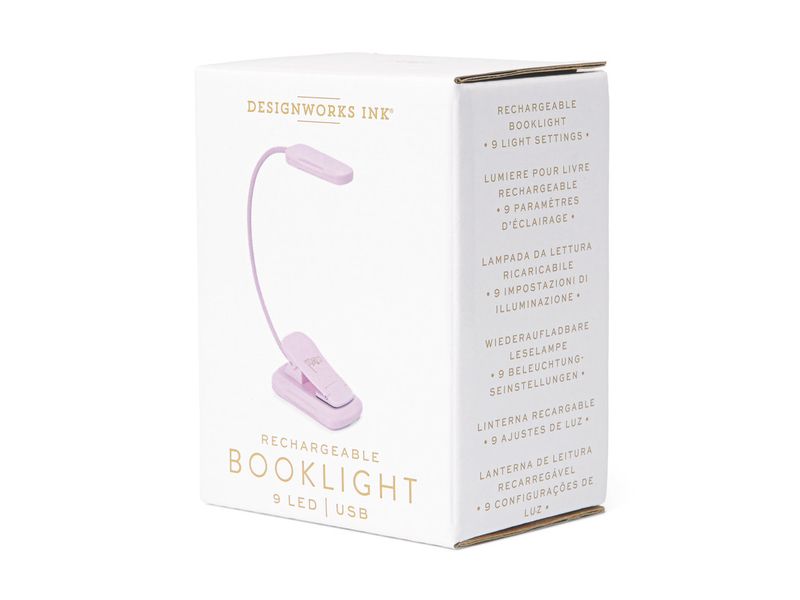 Kikkerland Leselicht Lila Kompakte LED-Leselampe mit Clip
