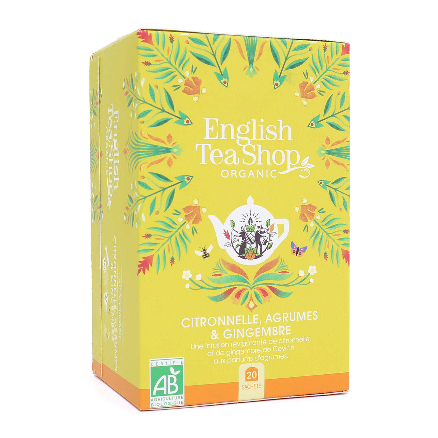 Infusion citronnelle, gingembre, agrumes bio en sachets