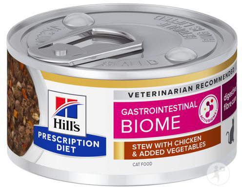 Hill's Prescription Diet Gastrointestinal Biome Mijoté Pour Chat Au Poulet Et Légumes Ajoutés 24x82g