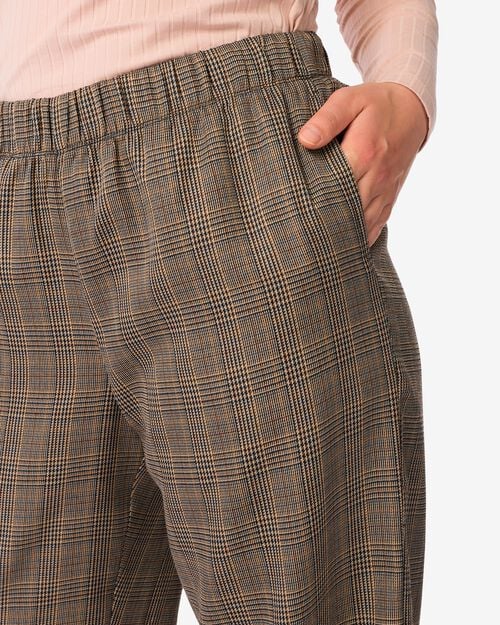 pantalon à carreaux Winona pour femmes gris