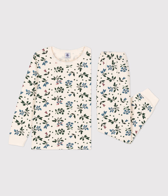 Pyjama fleur petite fille en molleton