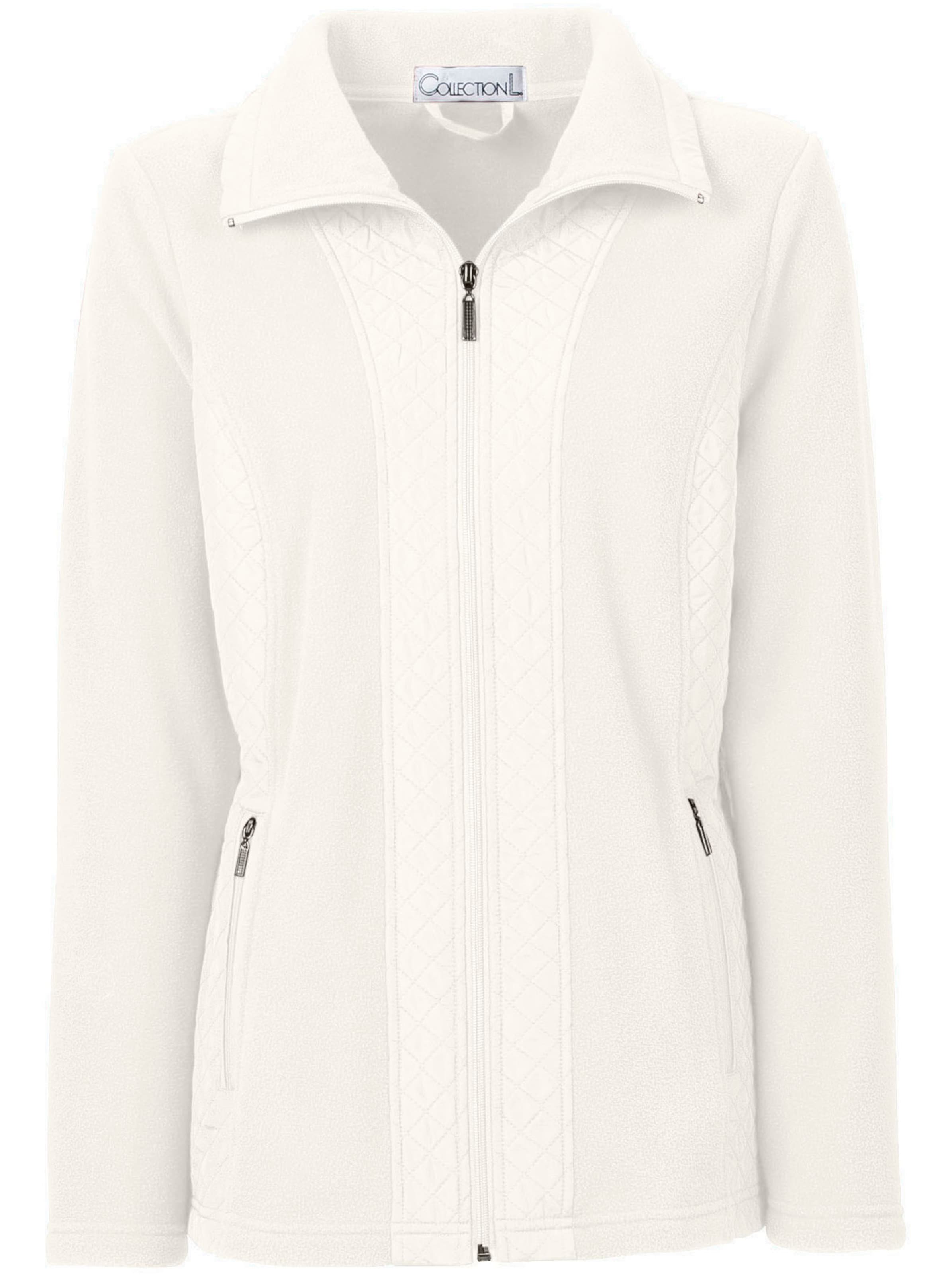 Fleecejacke in ecru