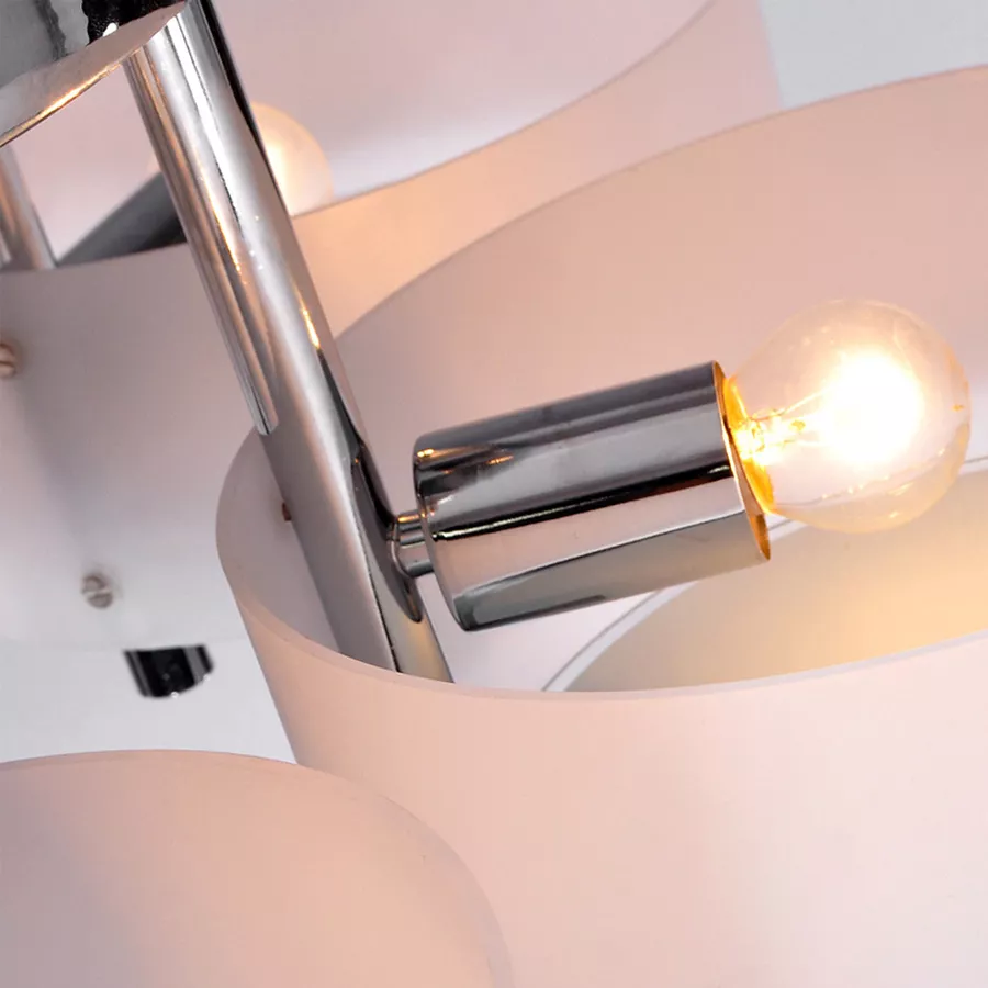 HOMCOM Deckenlampe 3-flammig weiß