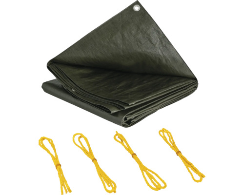 Houten zeildoek 210 gr/m² groen 1,5 x 6 m