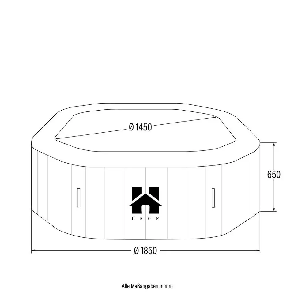 HOME DELUXE Opblaasbare Hottub Drop Zwart