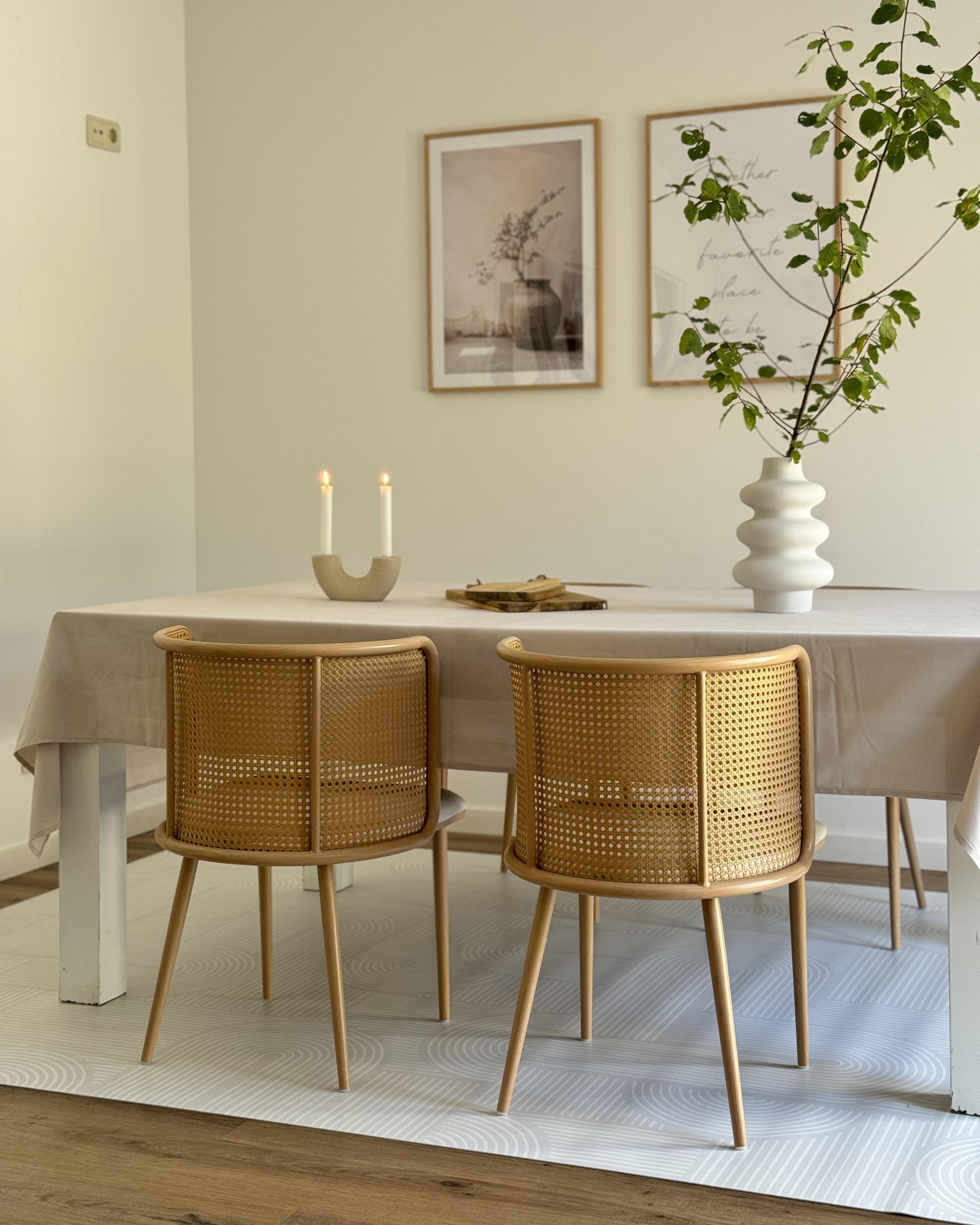 Set van 2 eetkamerstoelen KOBUK Metaal Lichtbruin