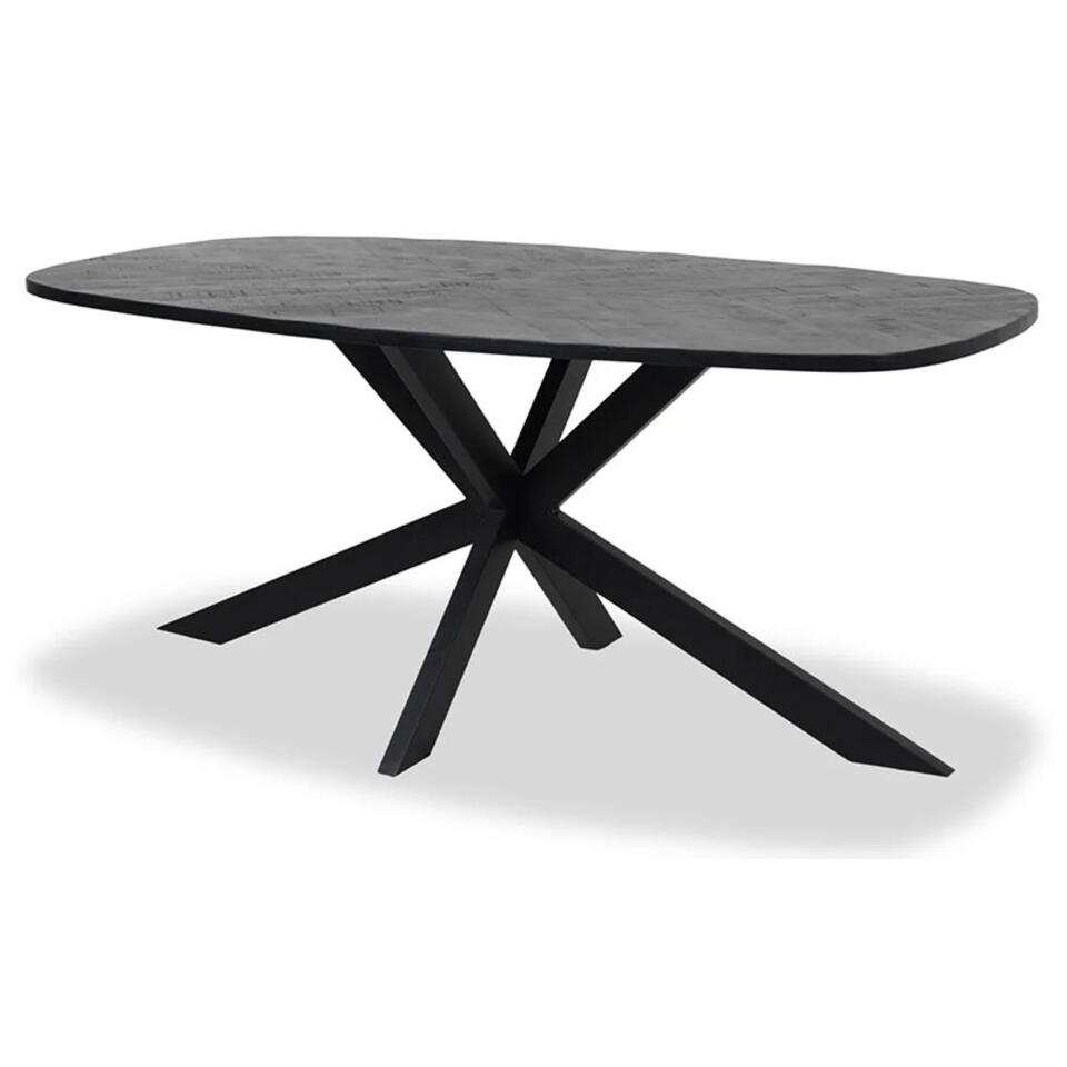 Tower Living Silvi eettafel visgraat zwart 180x100x78