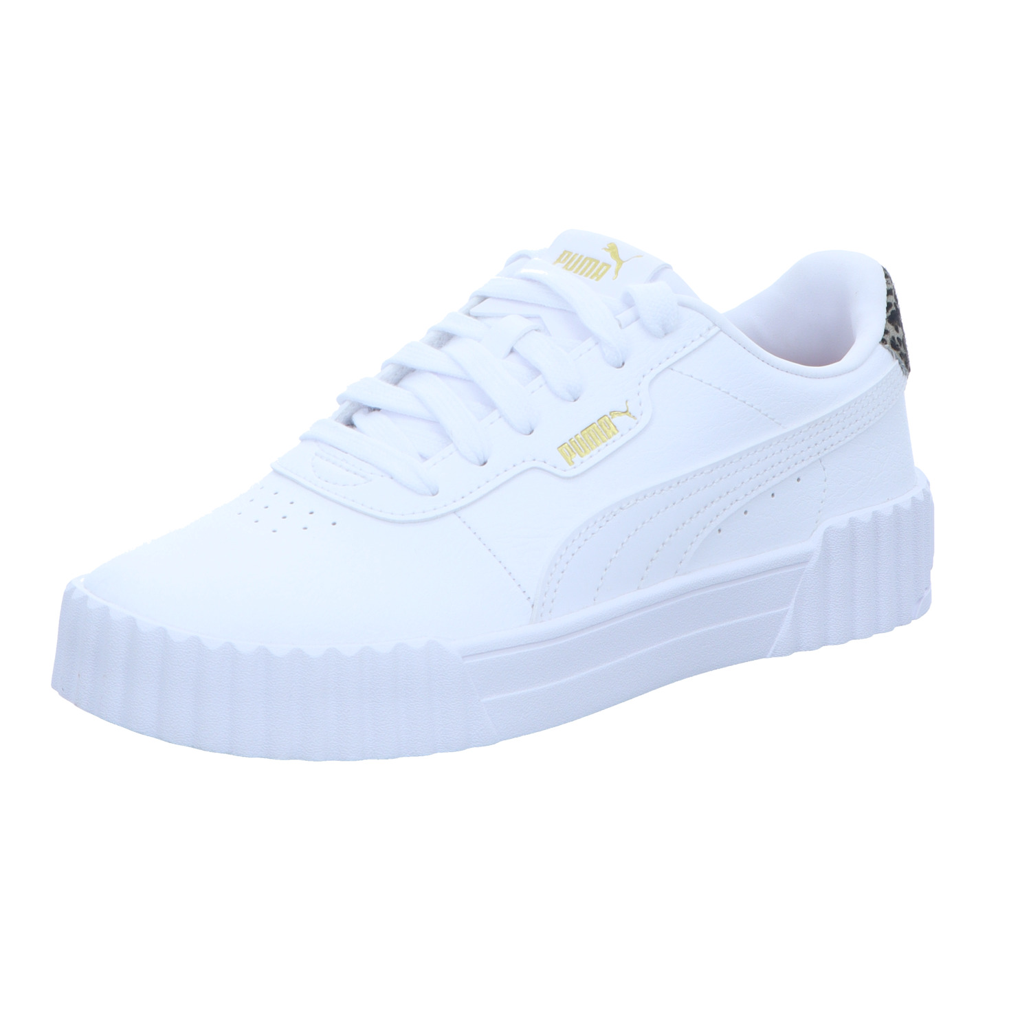 Puma Damen-Sneaker Carina 3.0 Animal Flair Weiß-Gold