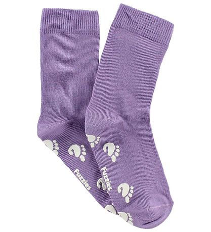 Fuzzies Socken m. Antirutsch - Lavendel