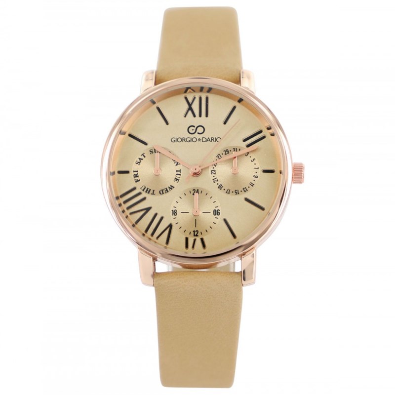 Montre Femme GIORGIO bracelet Cuir Marron