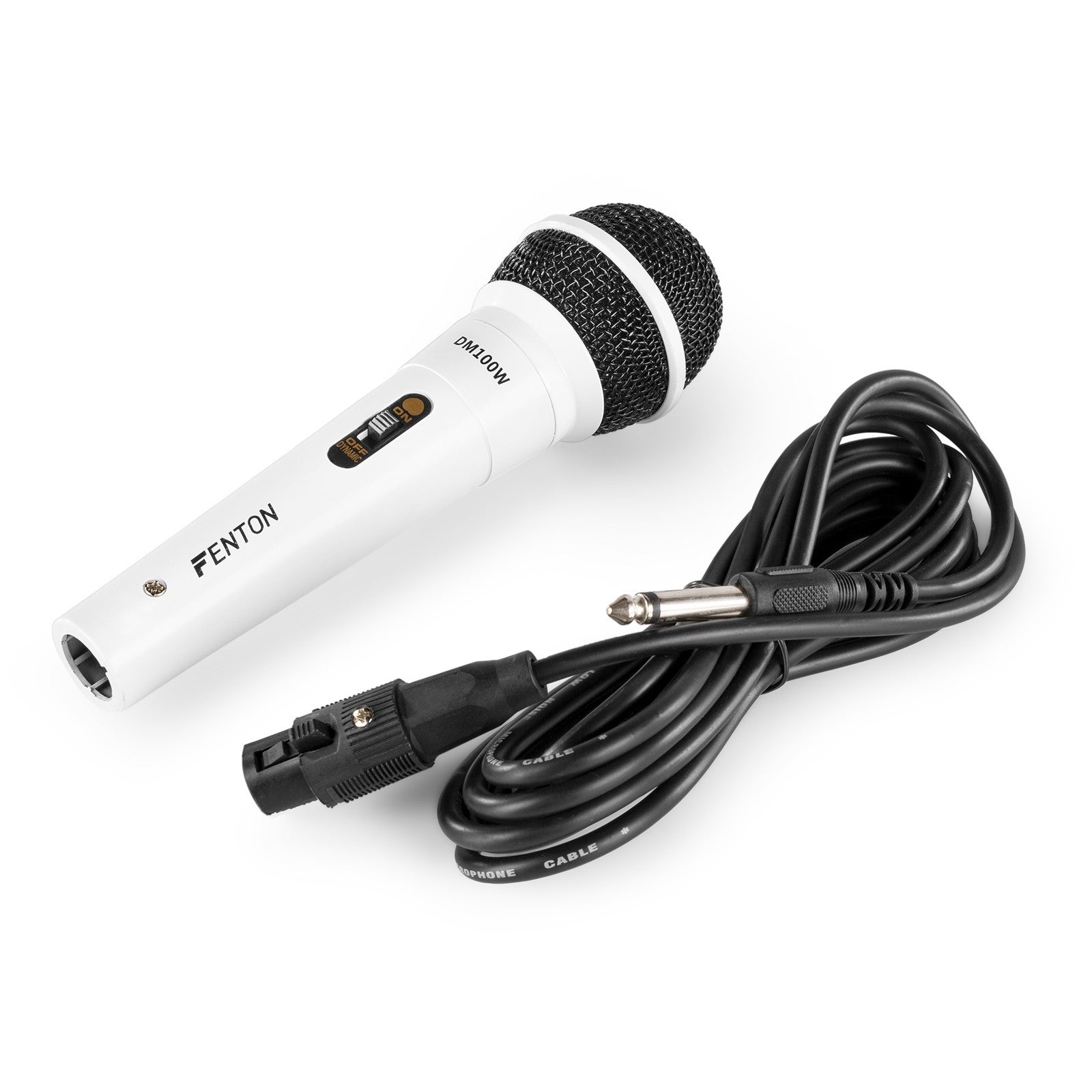 Fenton DM100W dynamische zangmicrofoon wit