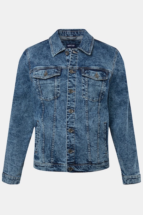 John F. Gee Jeansjacke, stonewashed, Knopfleiste, bis 84/86