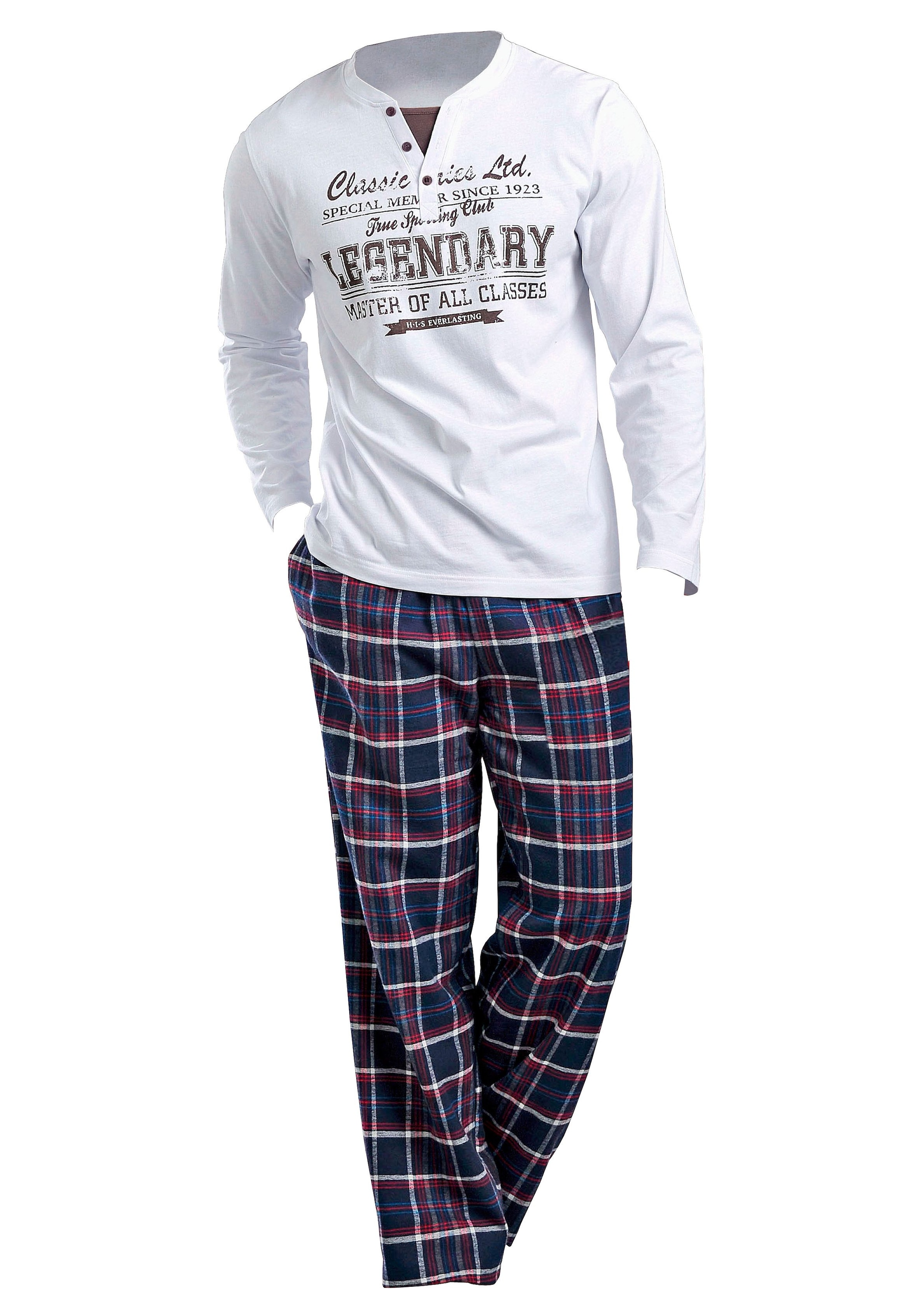 H.I.S Pyjama, 2 Stk. mit Flanellhose