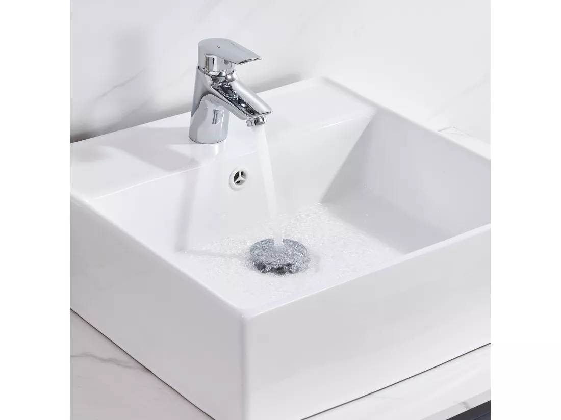 Auralum max 2pcs Bonde de Lavabo avec Trop Plein,Bonde de Lavabo Pop Up Valve,Bonde de Lavabo avec Panier à Crépine pour Salle de Bain,Chromé