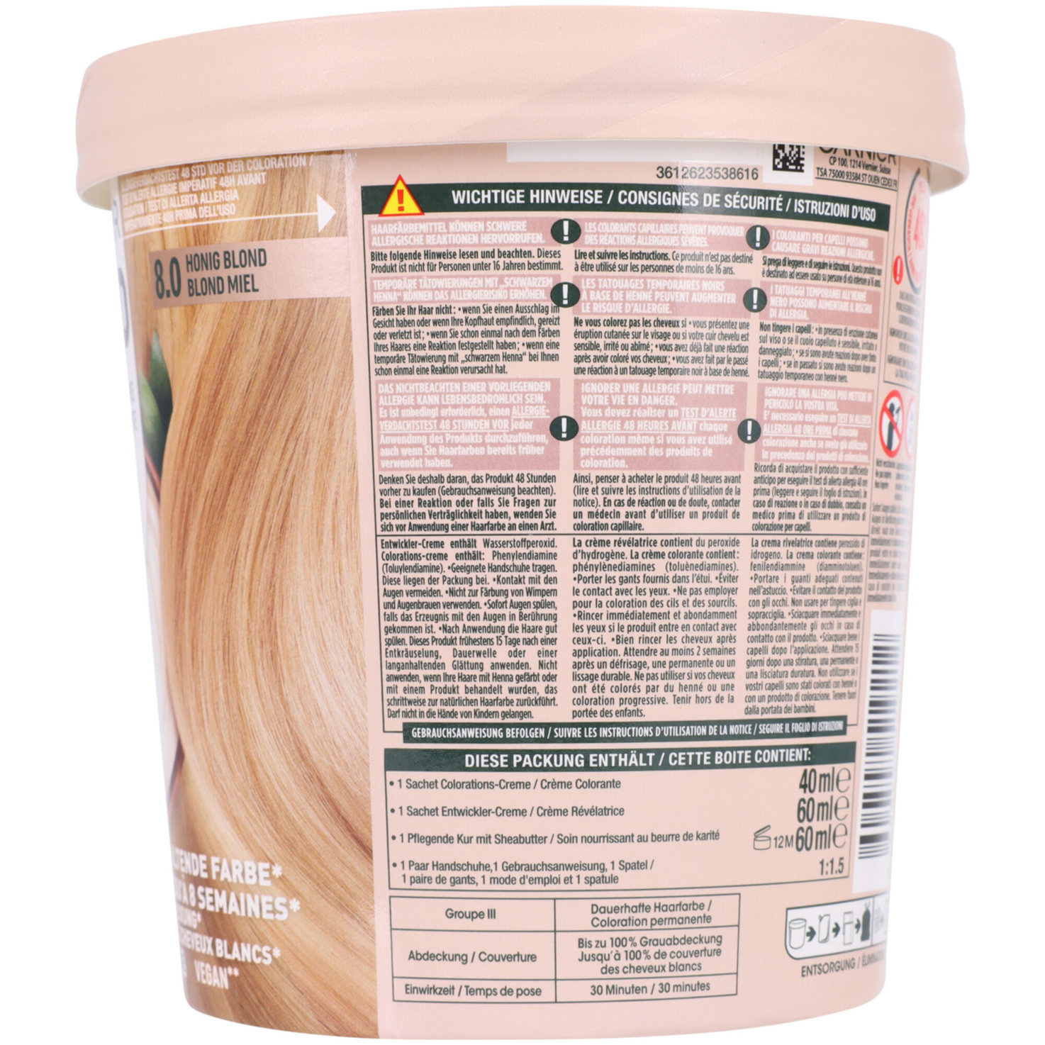 Garnier GOOD Dauerhafte Haarfarbe 8.0 Honig Blond