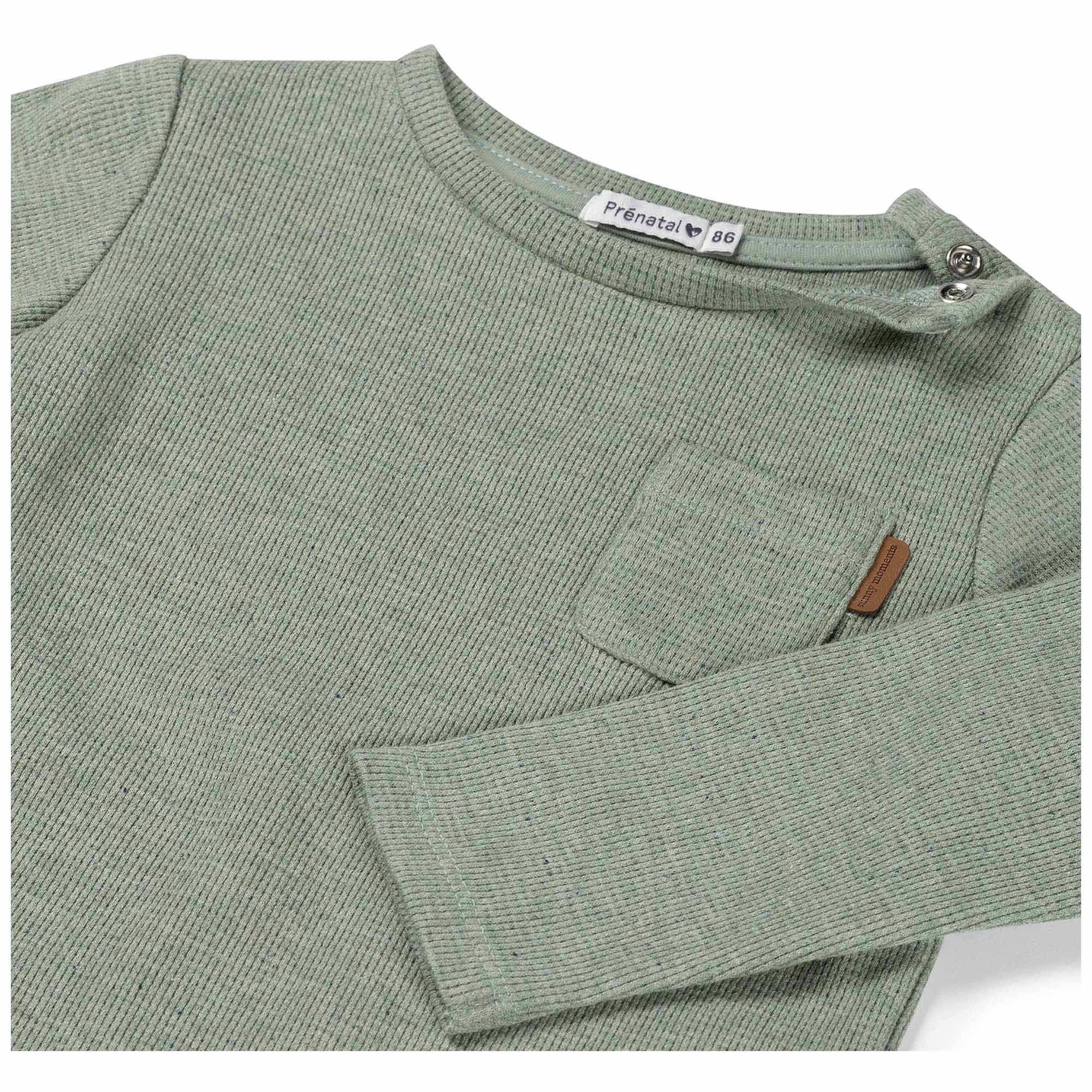 Prénatal baby shirt lange mouwen effen mint
