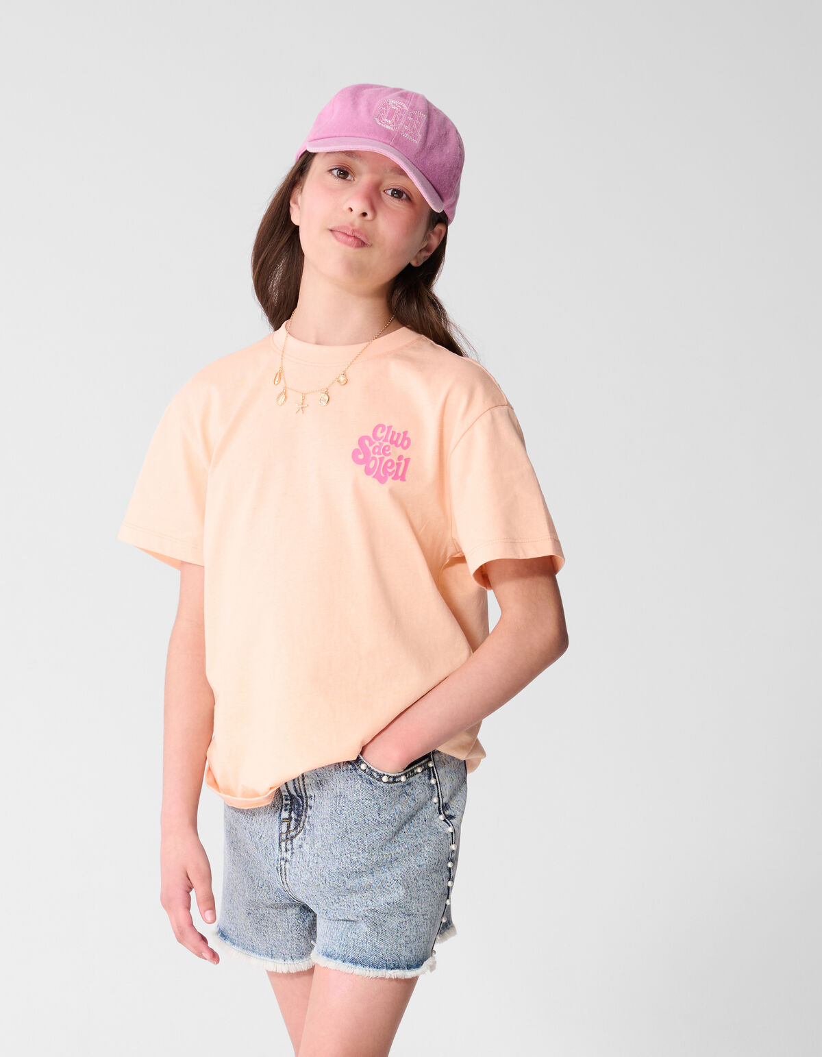 Club De Soleil Artwork T-shirt Lichtoranje
