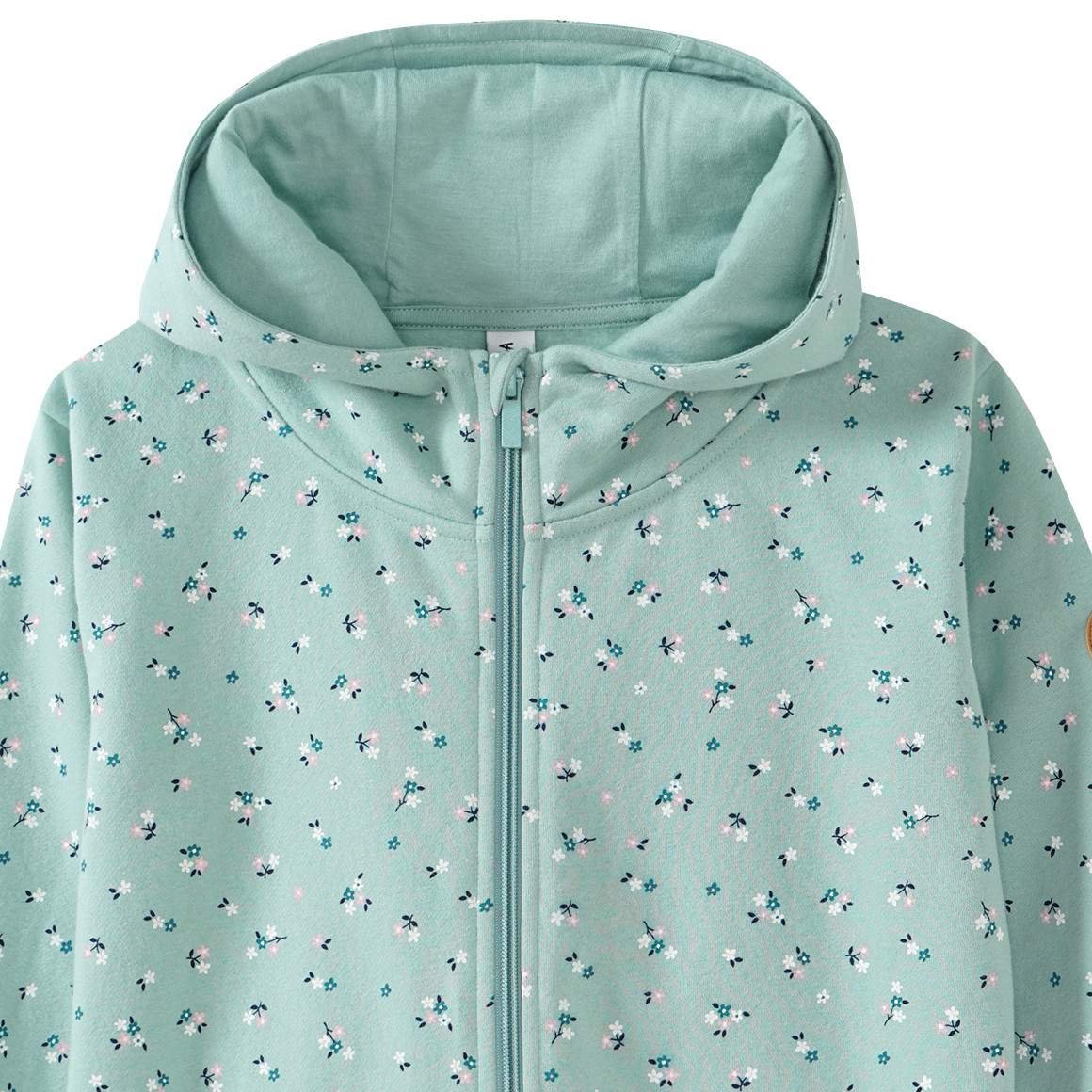Yigga Mädchen Sweatjacke mit Blumen-Allover schilfgrün