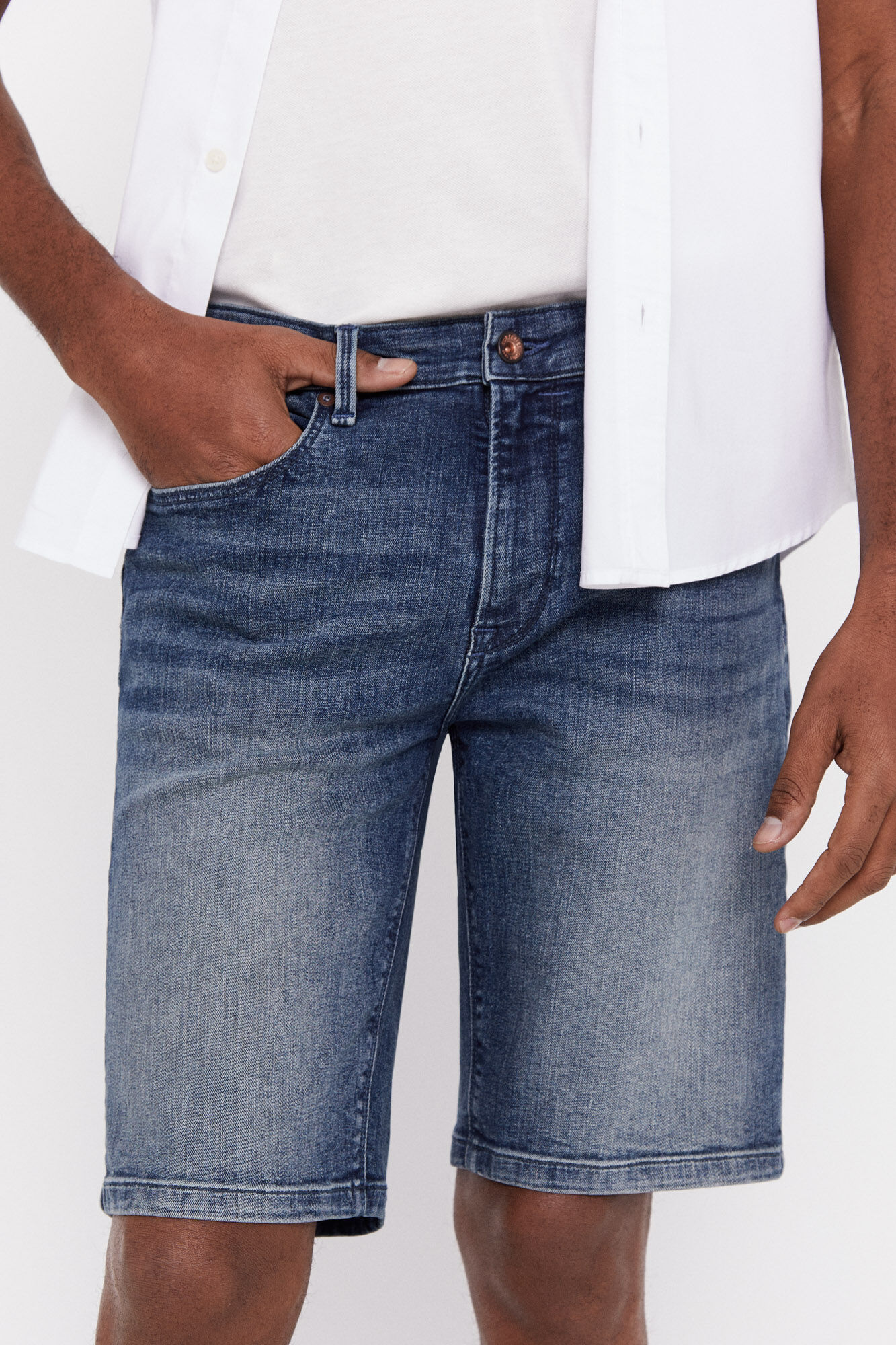 Bermuda jeans azul