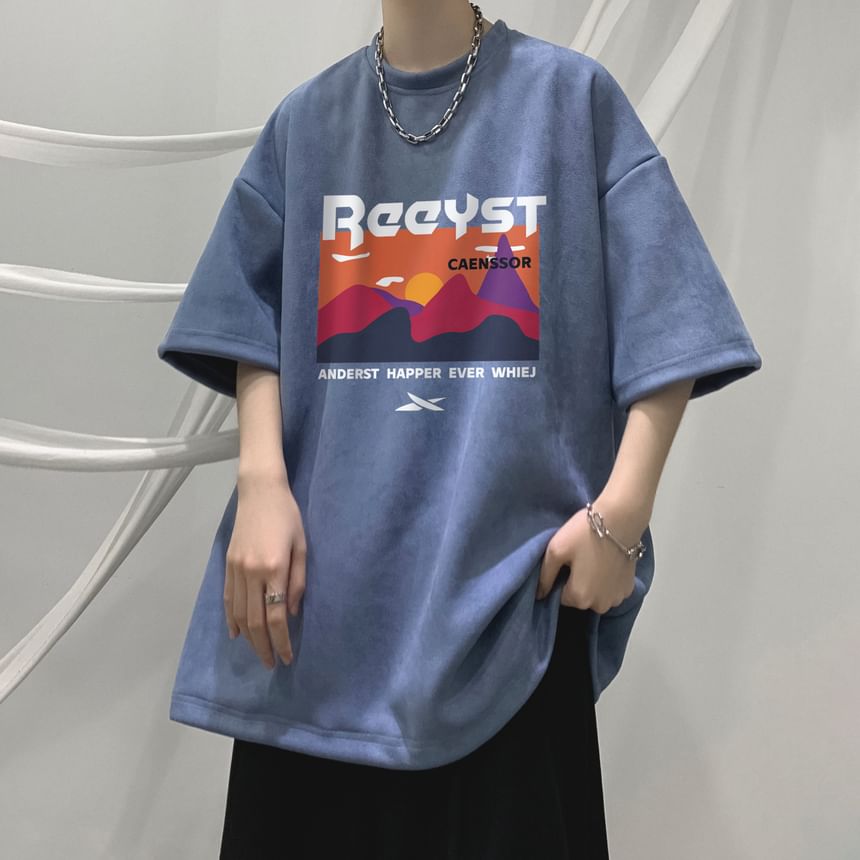 Breeson - T-shirt met ronde hals en elleboogmouwen