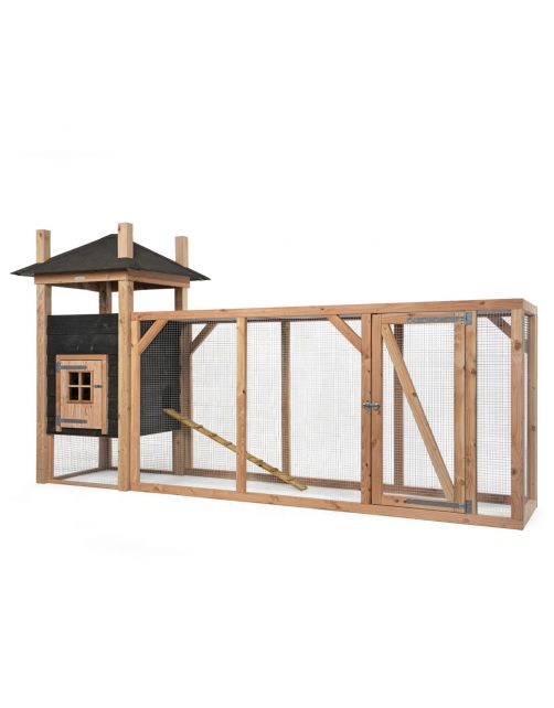Voldux Hooiberg Tom Xl - Kippenhok - 411x125x225 cm Naturel Zwart