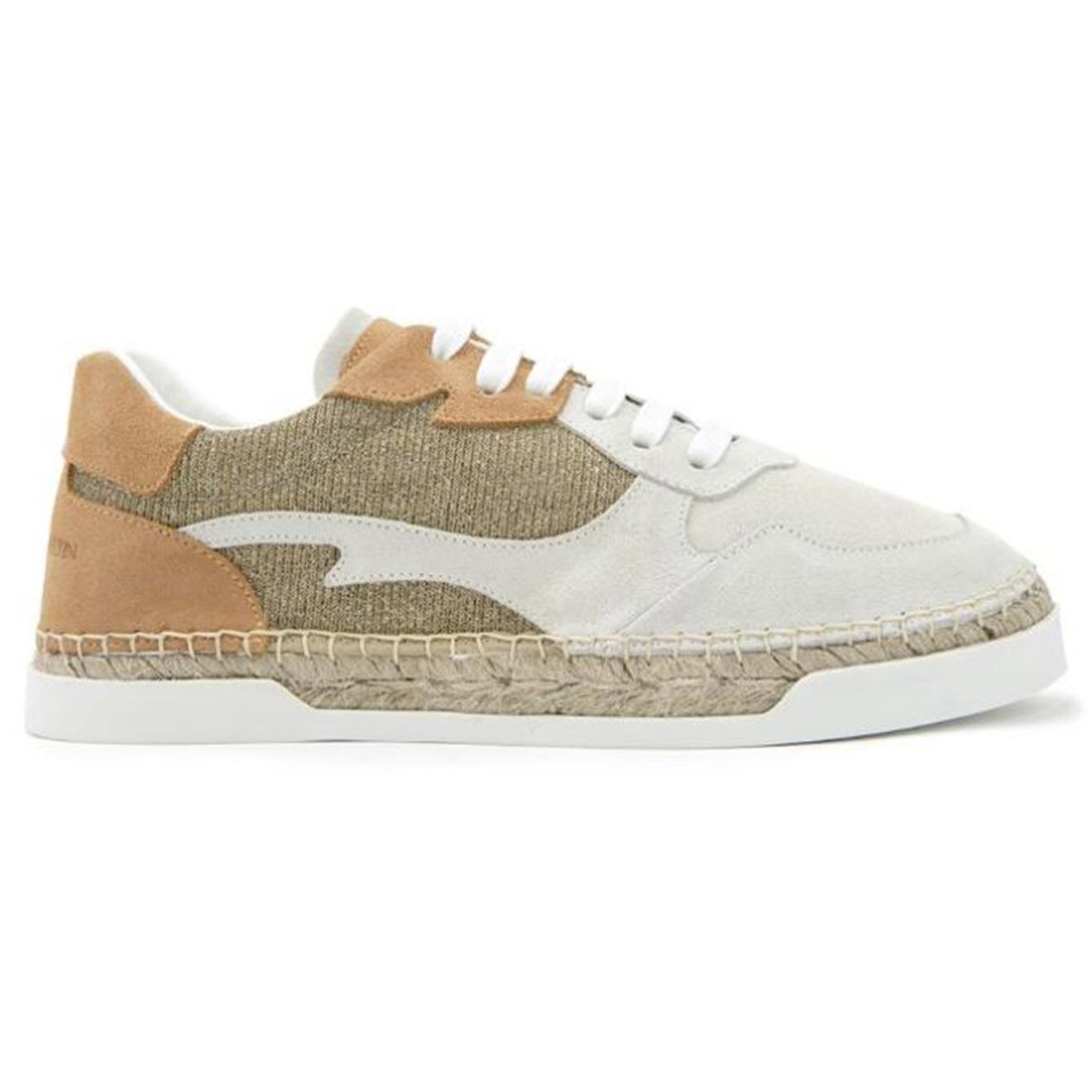 Canal Saint Martin Baskets espadrilles en Cuir Beslay lurex blanc/gris