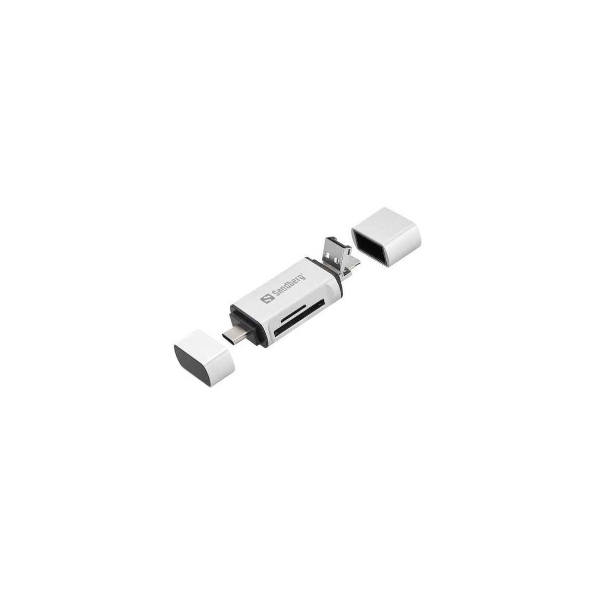 Sandberg kortleser USB-C + USB + MicroUSB