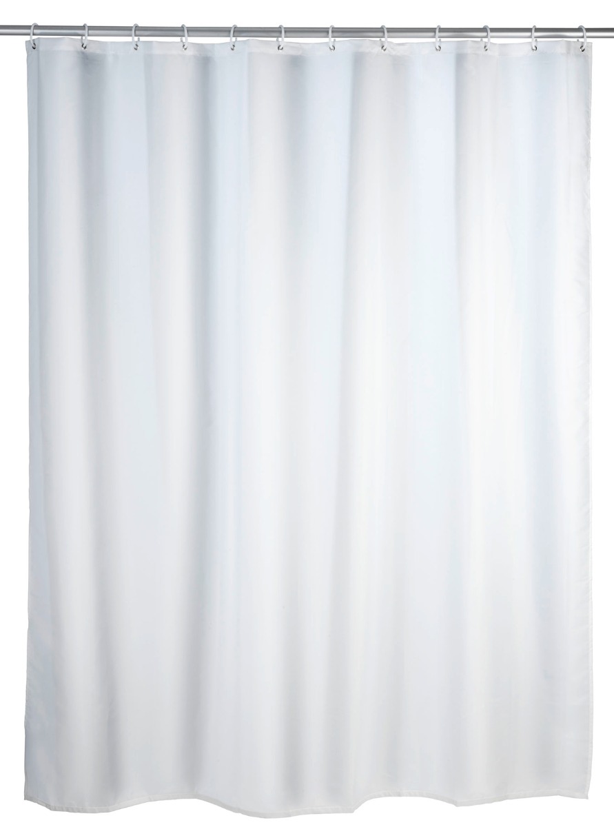 Wenko anti-schimmel douchegordijn 180x200cm polyester uni wit inclusief ringen