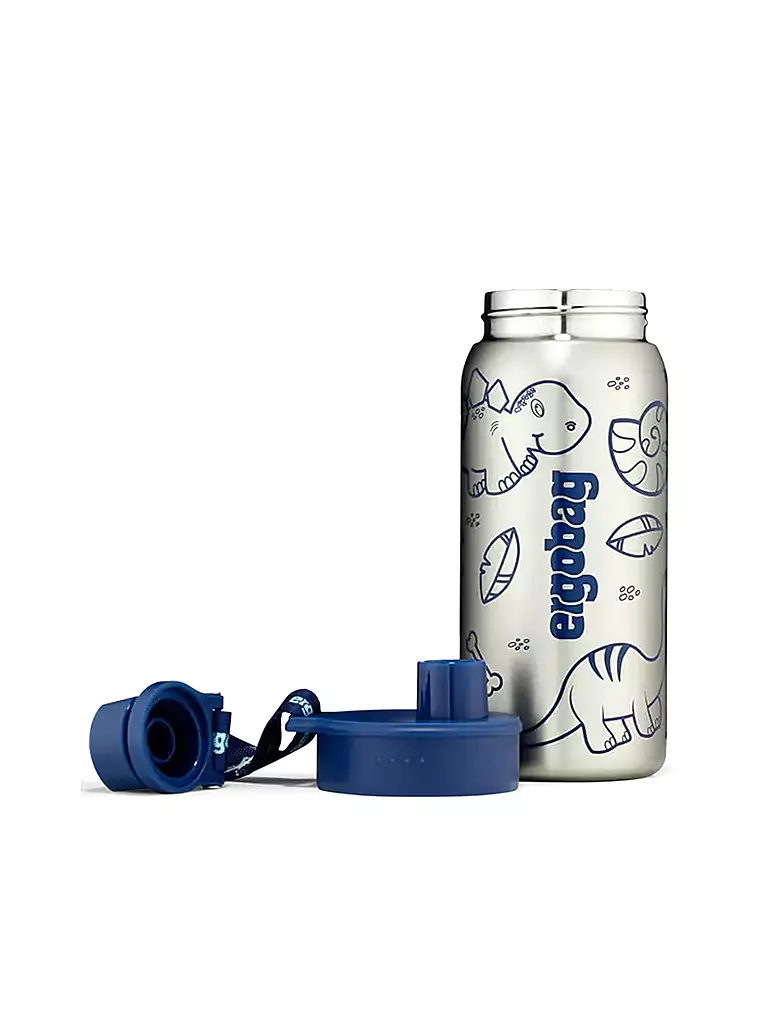 ERGOBAG Edelstahl Trinkflasche 0,5L Blau blau