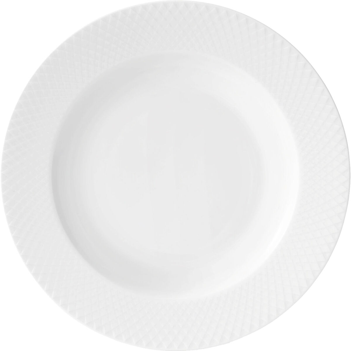 Rhombe Dyp tallerken 23cm Hvit