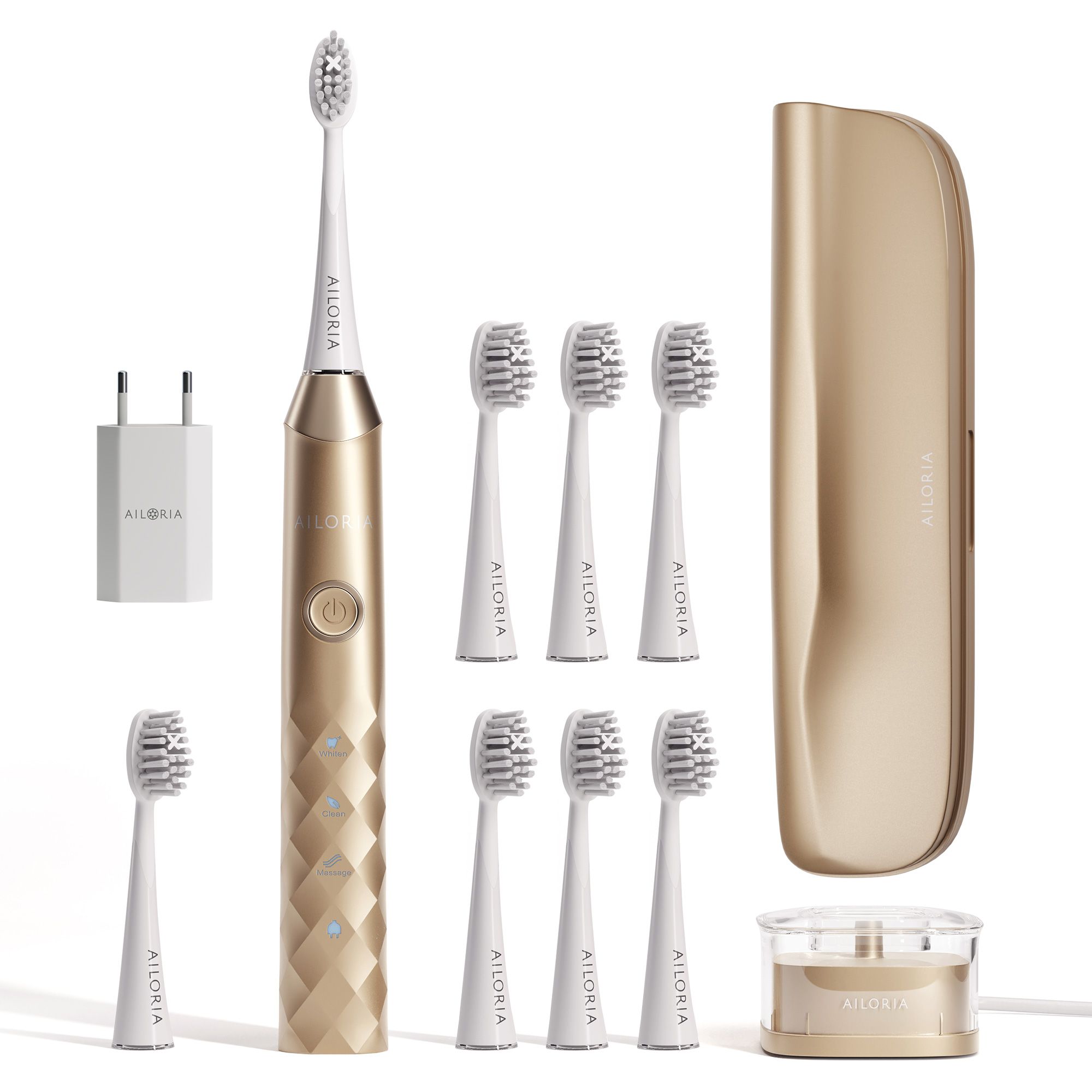 AILORIA SHINE BRIGHT SET USB-Schallzahnbürste Limited Edition