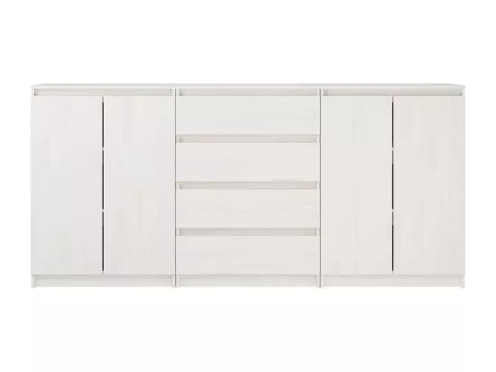 Armoires latérales 3 pcs blanc Bois de pin massif