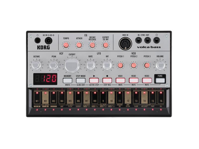 Korg Synthesizer volca bass Kraftvolle analoge Basssounds und Electribe-basierter Sequenzer für ultimative Basslines