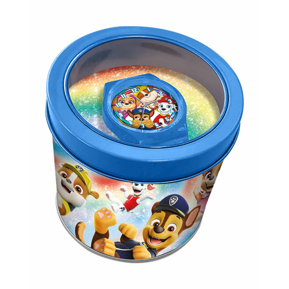 Analoog Horloge in Metalen Blik Paw Patrol
