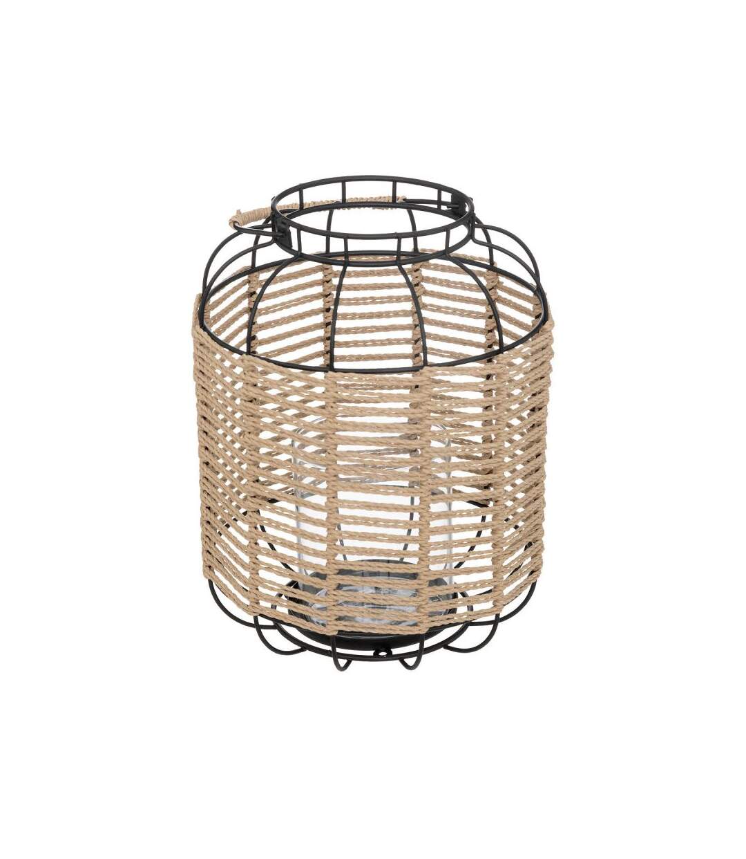 Lanterne Design en Métal Cosy 27cm Noir & Beige