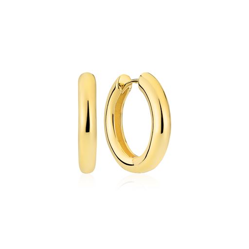 Sif Jakobs Jewellery Carrara Pianura Medio Creoler, Gold Plated