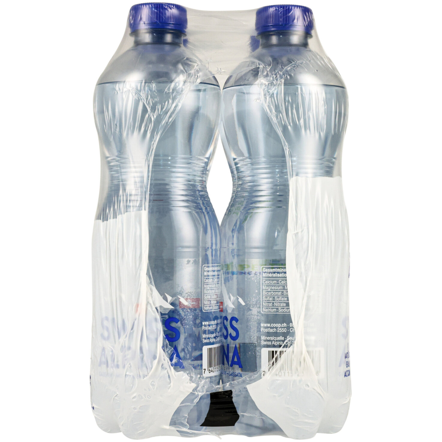 Swiss Alpina Blau Mineralwasser mit Kohlensäure 6x50cl -300cl