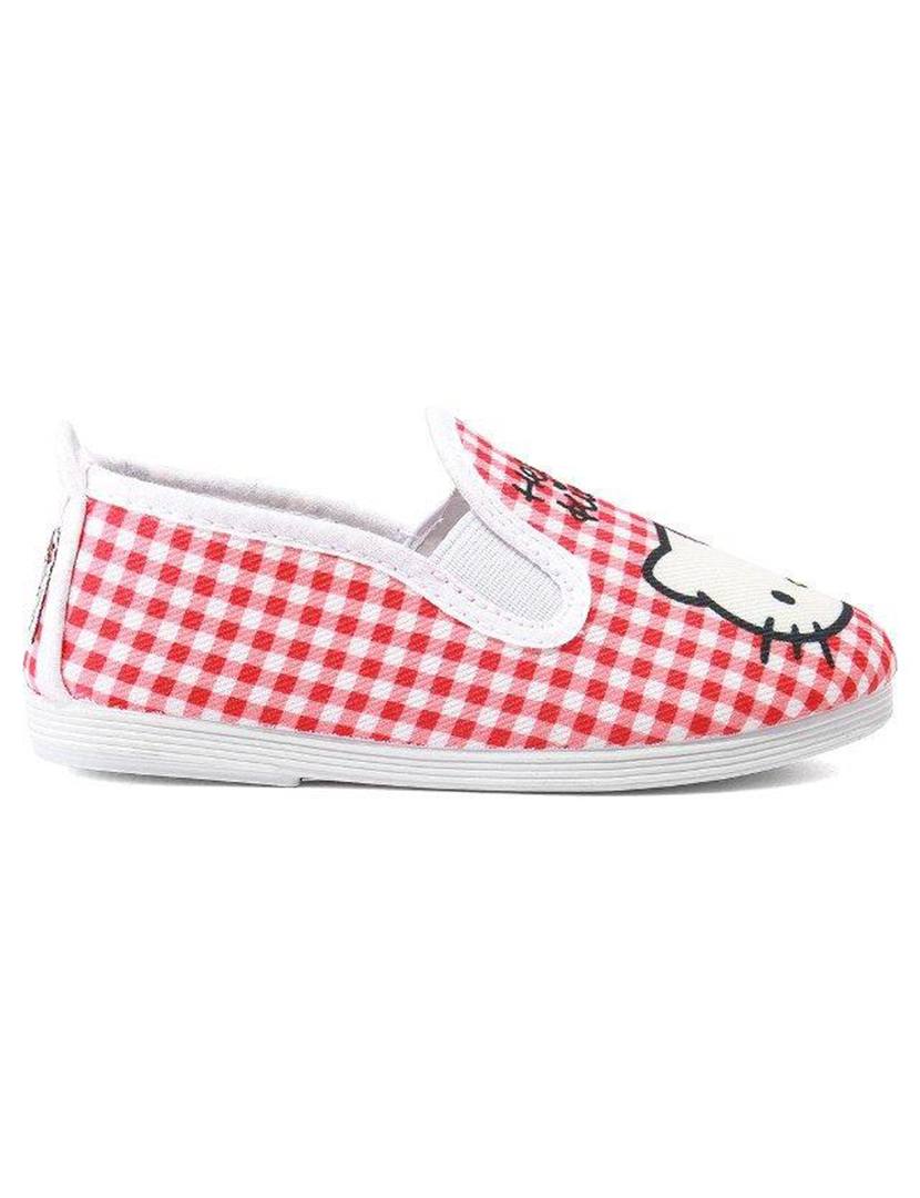Wide Stripe Print Slip-ons Navy