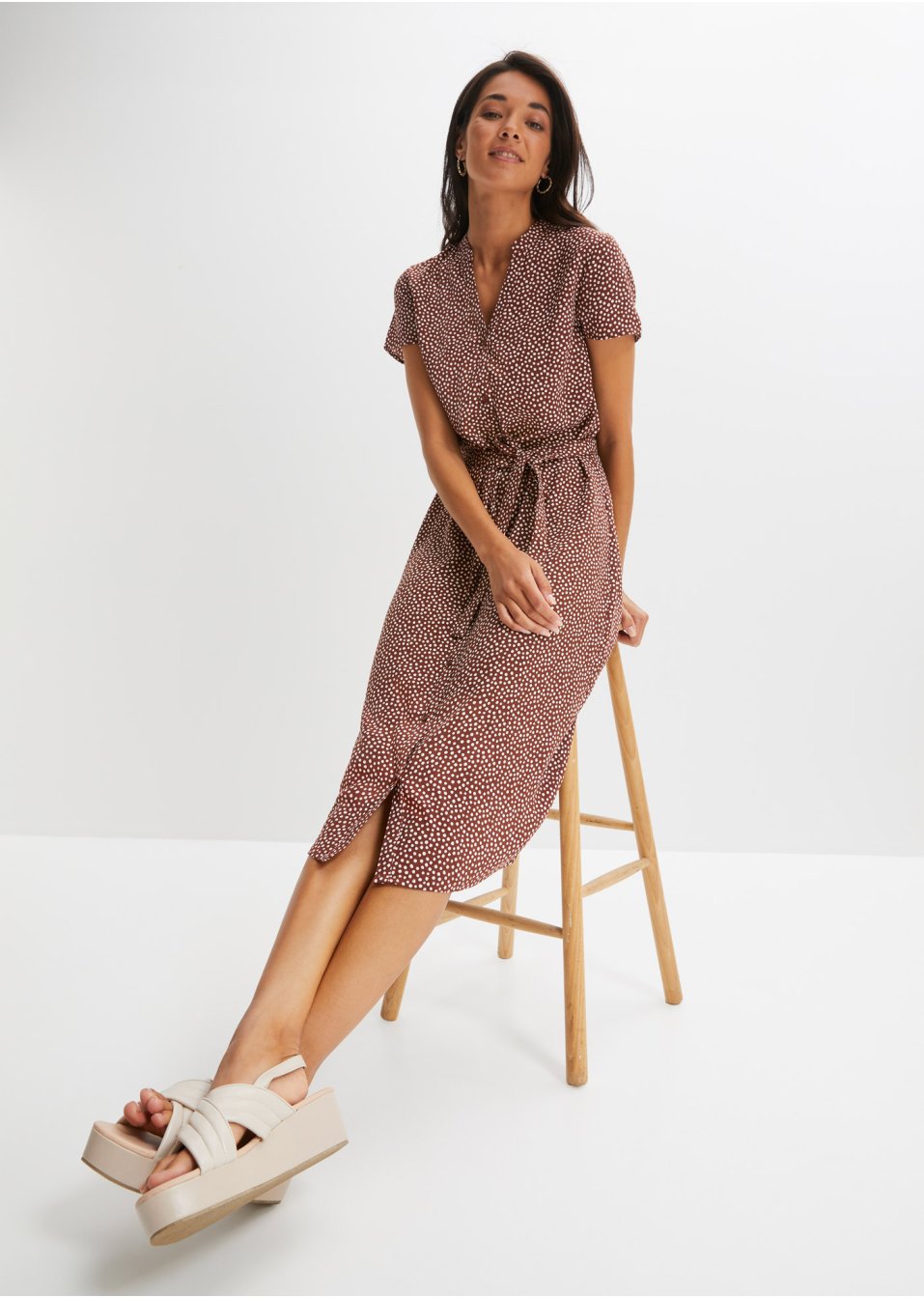 Robe-chemise à pois